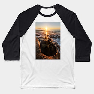 Sunrise over the rockpool Baseball T-Shirt